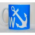 W Anchor Mug Can Be Personalised Boat Captain S...