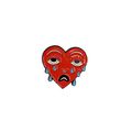 Weeping Heart Enamel Pin Badge Cartoon Style La...