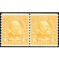 723, Mint Superb NH 6¢ Pretty Coil Pair - Stuar...