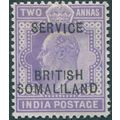 Somaliland Protectorate 1903 2a violet Official...