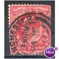 GB stamps 1902-10 KEV11 - 1d SG219 Manchester 4