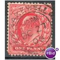 GB stamps 1902-10 KEV11 - 1d SG219 Bakewell 1
