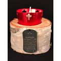 Joshua 1:9 Cross Votive Holder and Medal on a B...
