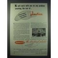 1943 Panelyte Plastic Ad - Work With You On Any Problem