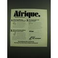 1971 Air Afrique Airline Advertisement - Afrique. Questions and answers