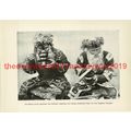 Ainu Men with Double Tea Cups, Hokkaido, Japan,...