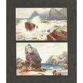 Postcard Cornwall Kynance Cove x 2 Tucks Oilettes