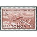Tonga 1961 1s red-brown Tongan Postal Service A...