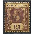 Ceylon 1923 SG354 1r Purple/Pale Yellow Fine Us...