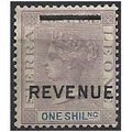 Sierra Leone 1896 1/- Revenue (crease) Mounted ...