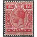 Malta 1921 SG99 1d Scarlet Mounted Mint...