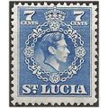St Lucia 1949 SG152 7c Ultramarine Mounted Mint...
