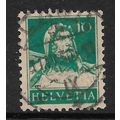 SWITZERLAND 1914 WILLIAM TELL 10c GREEN ON BUFF...