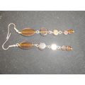 Different silver dipped ochre yellow & coffee c...