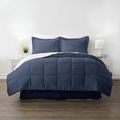 Twin XL Navy Microfiber Baffle-Box 6-Piece Reve...