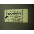 1958 Statler Hilton Hotel Ad - Cha-cha-cha with Cugat in the Caf Rouge