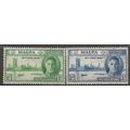 Malta 1946 Victory Set SG232-233 Mounted Mint .