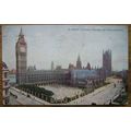 1923 postcard London, Houses of Parliament