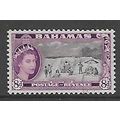 BAHAMAS 1954 8d PARADISE BEACH BLACK & REDDISH ...