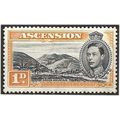 Ascension Island 1940 SG39a 1d Black & Yellow-O...