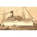 Lamport & Holt SS VANDYCK Company Art Postcard