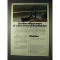 1973 Quebec Canada Tourism Ad - All Hunting For
