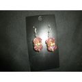 Stunning large pink with clear crystal glass sw...