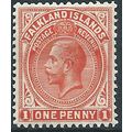 Falkland Islands 1919 SG61c 1d Orange-Vermillio...
