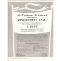 hi-fashion arabians 1972 consignment sale eques...