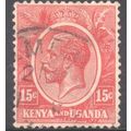 KUT stamps 1922 - SG82 - 15c red - KGV - used