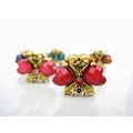 small mini metal heart shaped jeweled antique s...