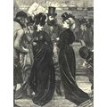 SPECIAL TRAIN FOR THE MEET 1872 VICTORIAN ENGRA...