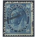 Canada 1897.SG146 5c Deep Blue Good Used.
