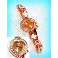 Rose Gold Plated Rhinestone Crystal White Ename...