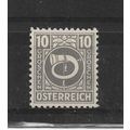 Austria.SG912 10g Posthorn (Grey).Mounted Mint....