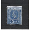 BritishVirginIslands.SG72 2 1/2d Bright Blue.Mo...