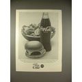 1966 Coca-Cola Coke Soda Ad - Cheeseburger, Salad