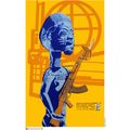 Political POSTER from Cuba.Tribal God GUN.Afric...