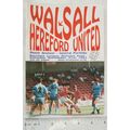 1991 programme Walsall v. Hereford United