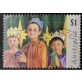 STAMP Australia SG1725 1997 $1 Christmas Three ...