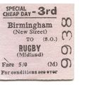 B.T.C. Edmondson Ticket - Birmingham New Street...
