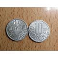Austria 1967 10 Groschen Coin