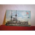'H.M.S MAJESTIC' BATTLESHIP used antique postca...