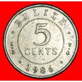 Ⰶ GREAT BRITAIN (1976-2022): BELIZE ★ 5 CENTS 1...