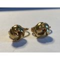Gold 1/4" Knot Clip On Earrings