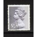 GREAT BRITAIN 1971 SG X 866 5p PALE VIOLET 2 BA...