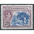 Dominica 1949 SG104a 3 1/2d Ultramarine & Purpl...