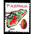 Australia 1973 Minerals Gemstones 7c Used Stamp.