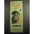1948 Dunlop Tires Ad - For Leadership in quality