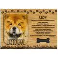 Chow Engraved Wood Picture Frame Magnet